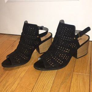 Black Peep Toe Booties
